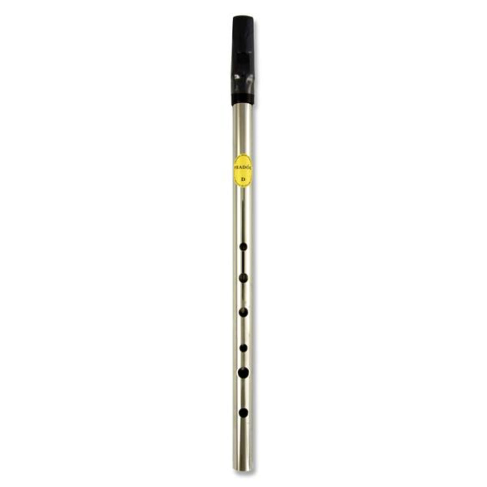Feadog Tin Whistle - Nickel - Black Mouthpiece