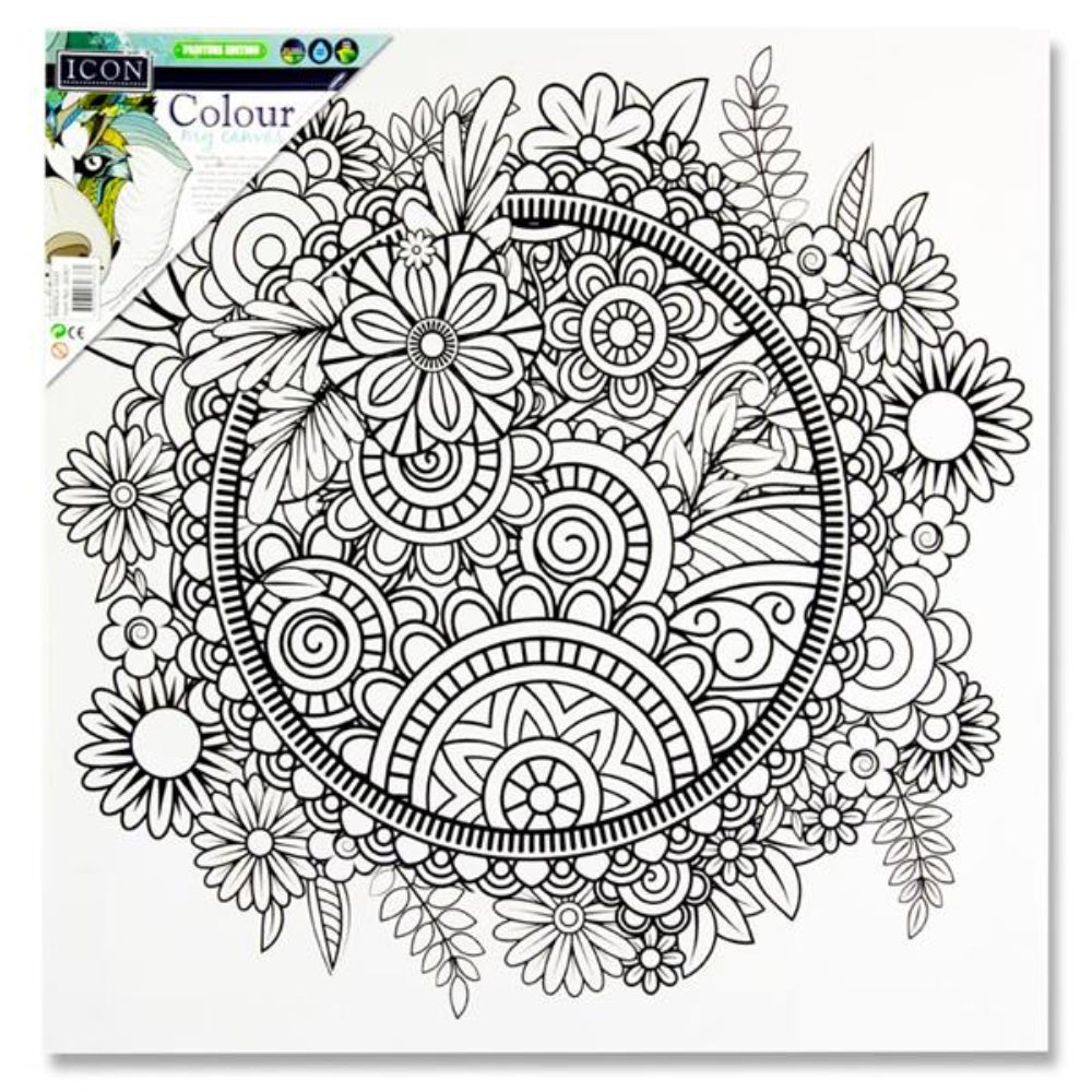 Icon Colour My Canvas 300X300mm - Floral Mandala