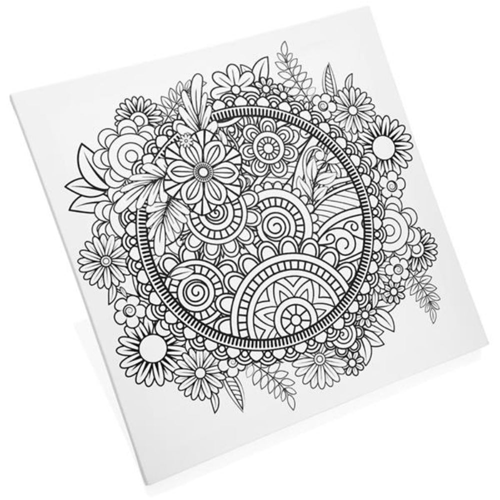 Icon Colour My Canvas 300X300mm - Floral Mandala