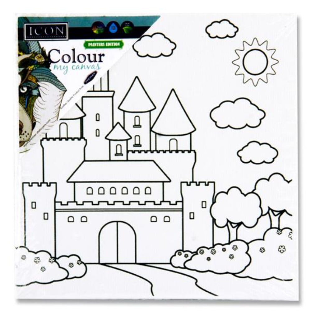 Icon Colour My Canvas 100x100mm - Castle