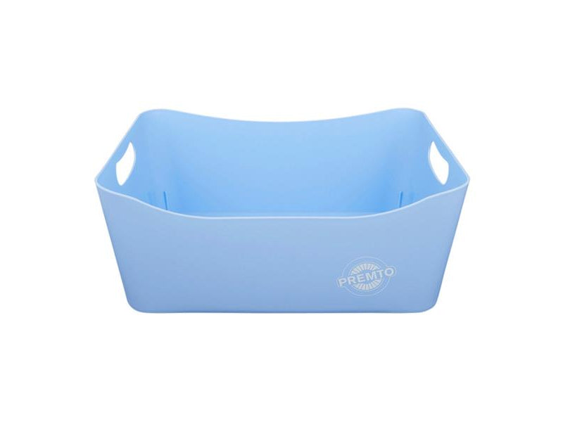 Premto Pastel Large Storage Basket - 340x225x140mm - Cornflower Blue