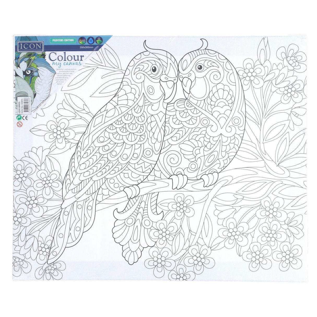 Icon Colour My Canvas - 250x300mm - Love Birds