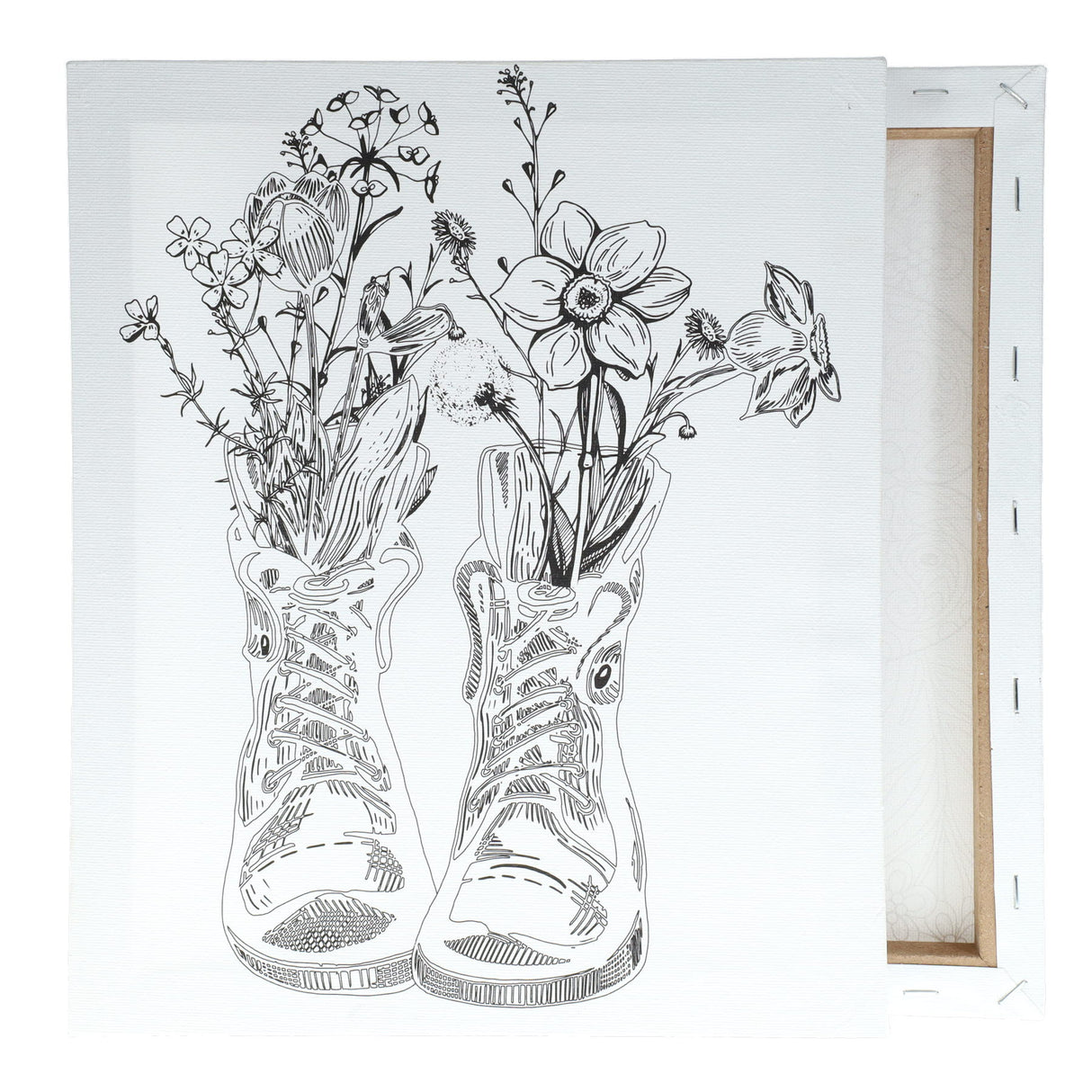 Icon Colour My Canvas - 250x300mm - Floral Boots