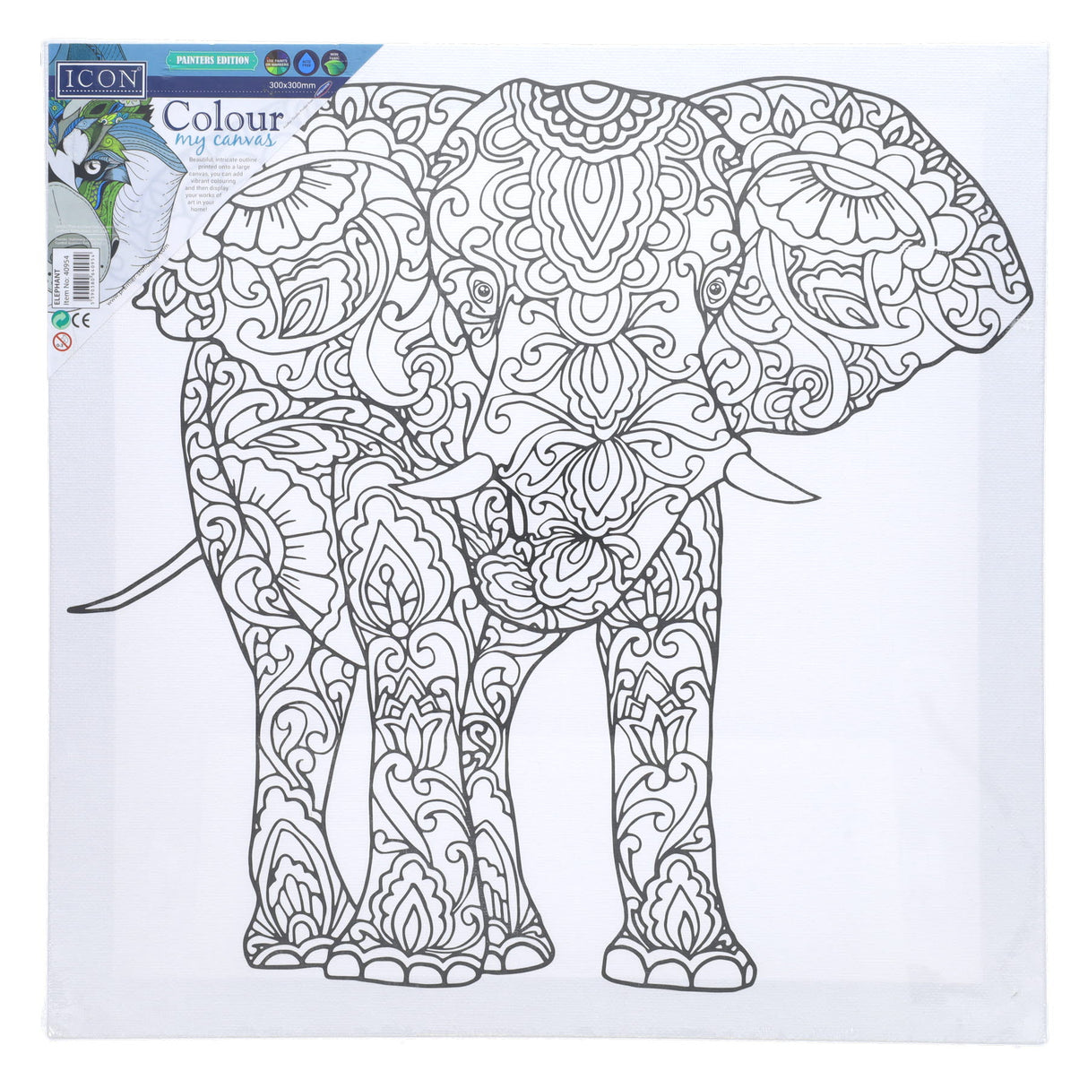 Icon Colour My Canvas - 300x300mm - Elephant