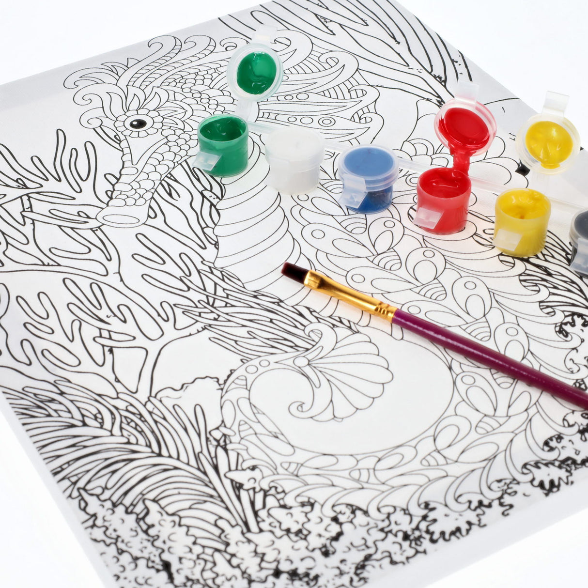 Icon Colour My Canvas - 250x300mm - Sea Horse