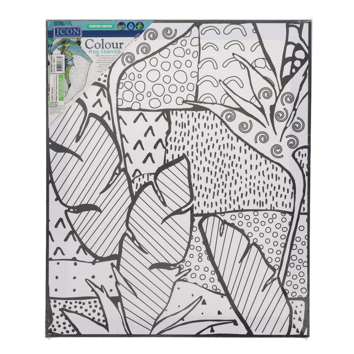 Icon Colour My Canvas - 250mm x 300mm - Abstract Leaves