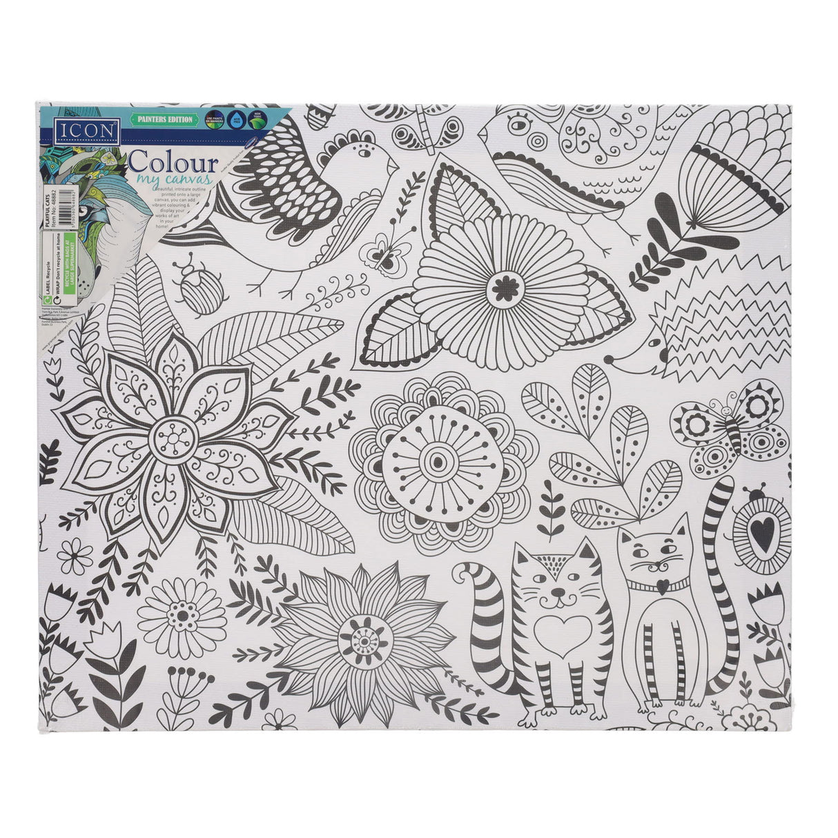 Icon Colour My Canvas - 300mm x 250mm - Playful Cats