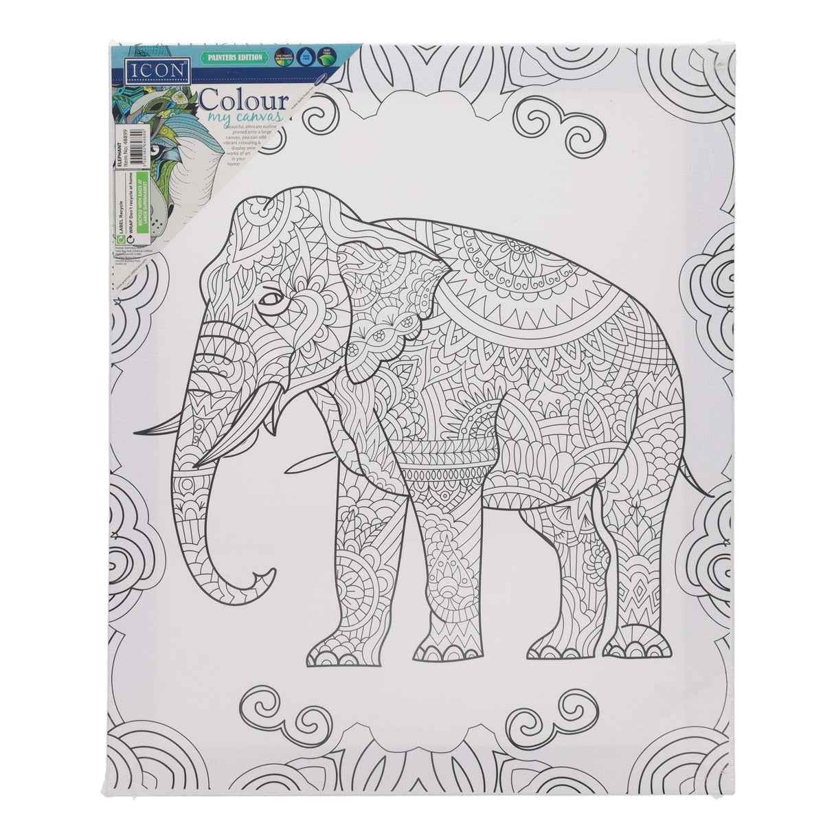 Icon Colour My Canvas - 250mm x 300mm - Elephant