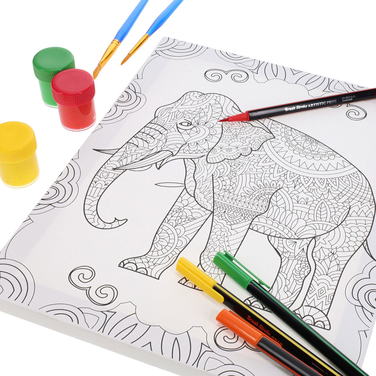 Icon Colour My Canvas - 250mm x 300mm - Elephant
