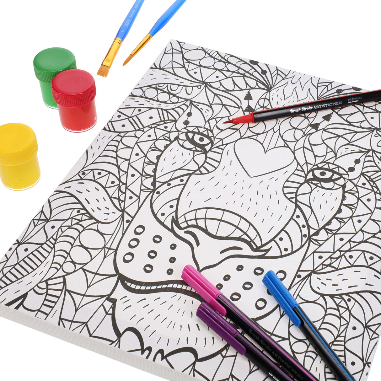 Icon Colour My Canvas - 250mm x 300mm - Lion