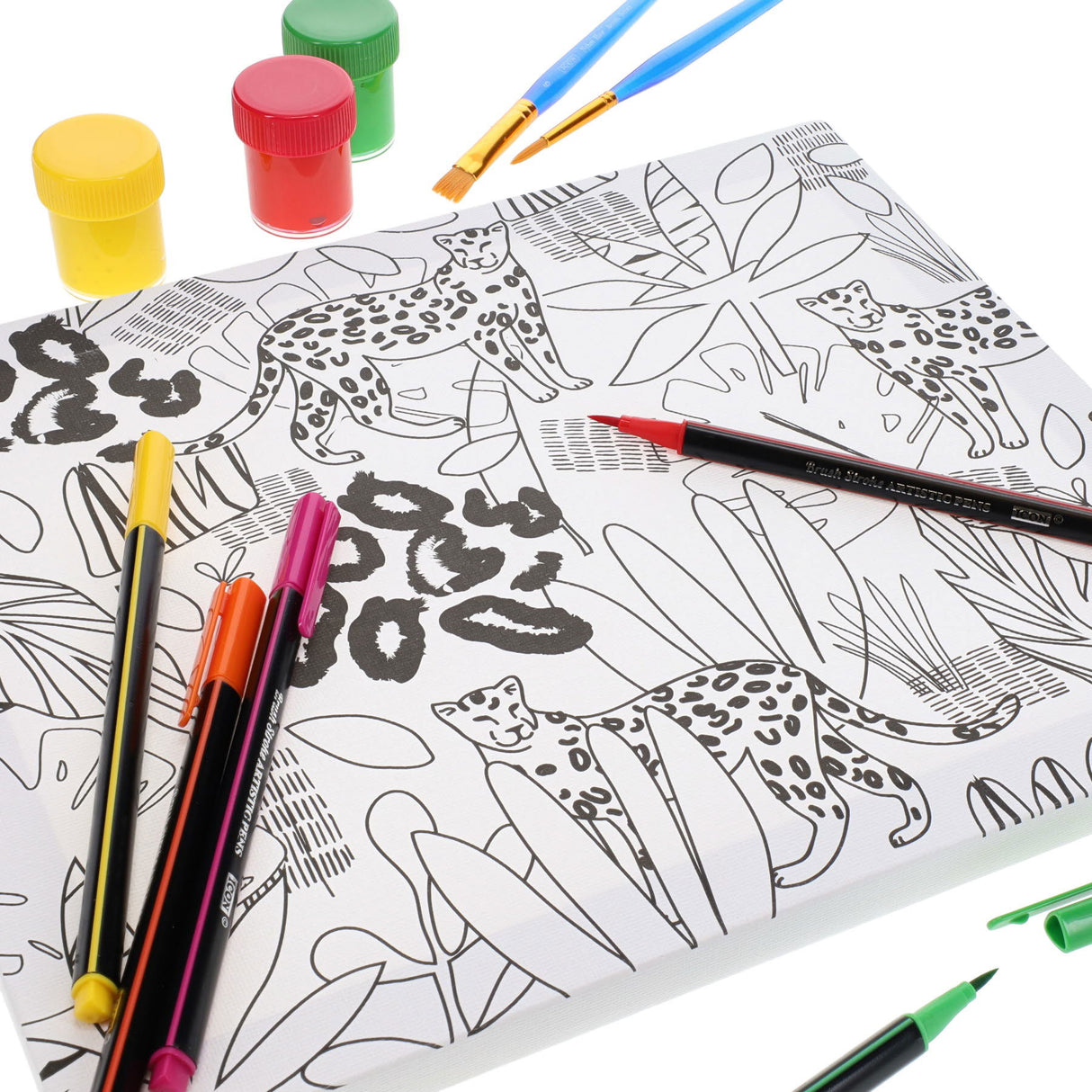 Icon Colour My Canvas - 300mm x 250mm - Jungle Print