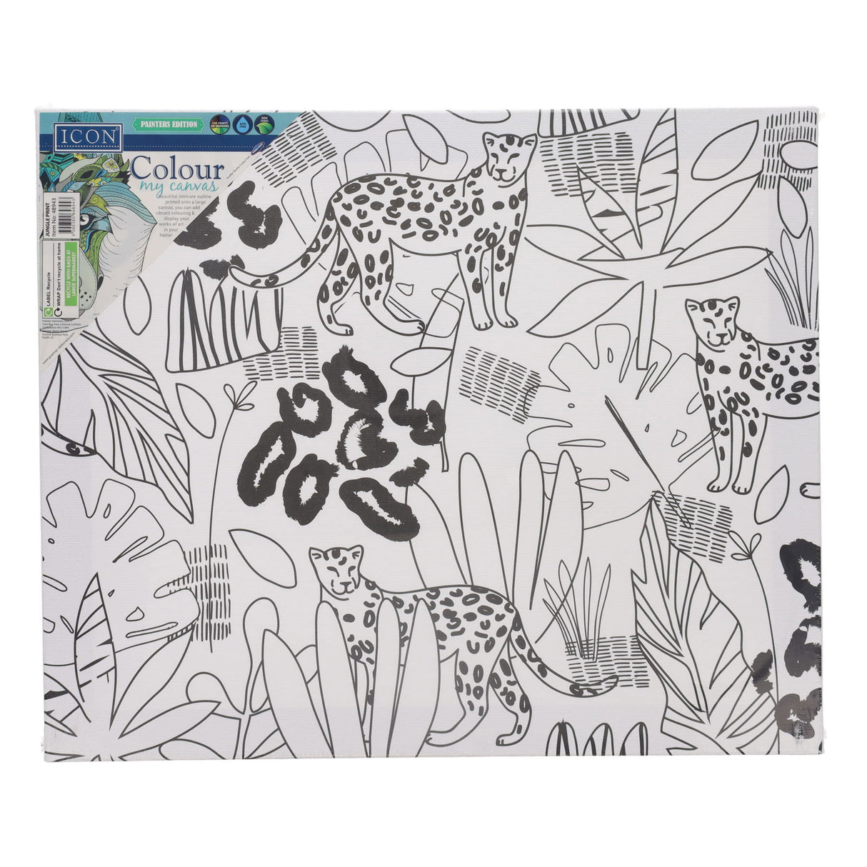 Icon Colour My Canvas - 300mm x 250mm - Jungle Print