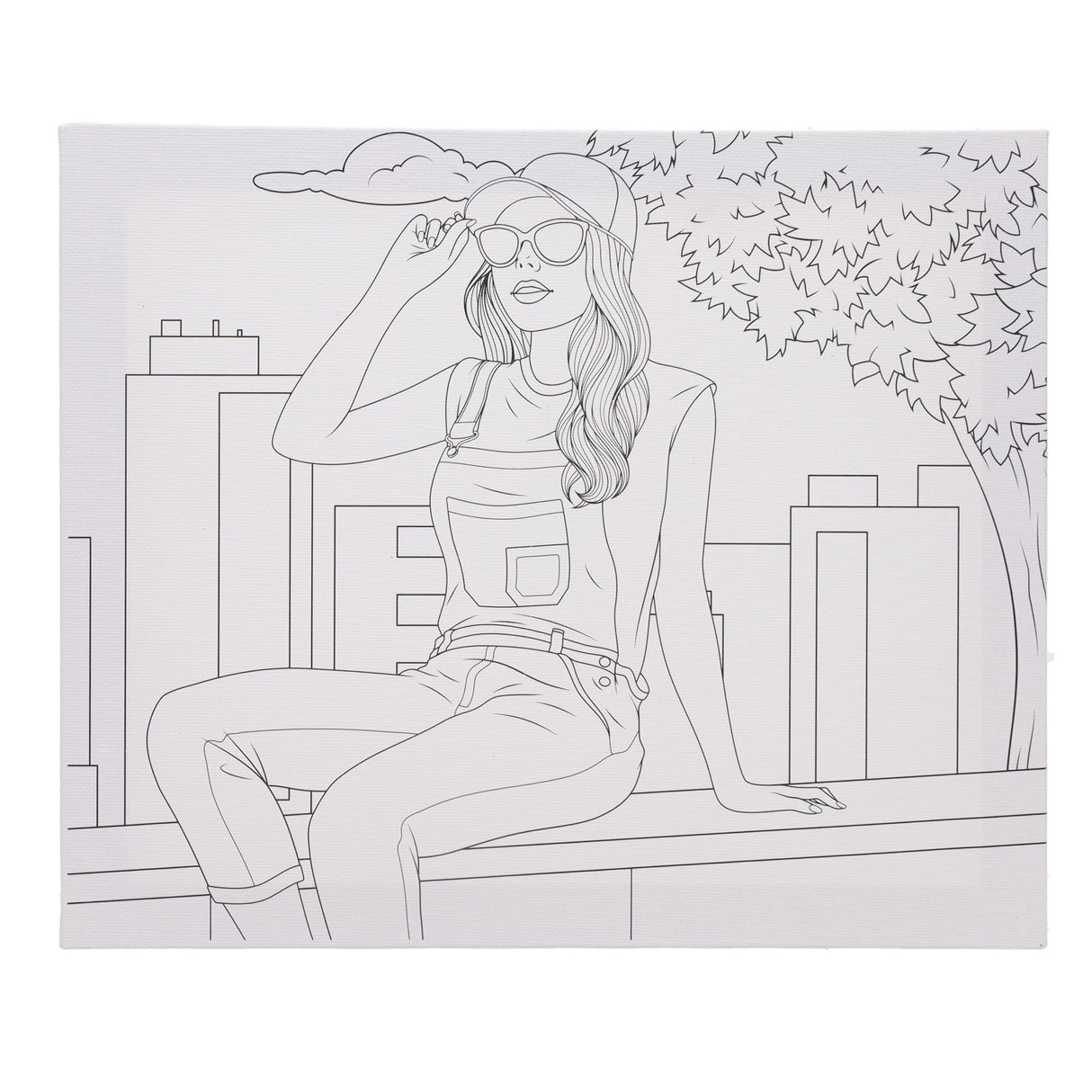 Icon Colour My Canvas - 300mm x 250mm - Relaxed Woman