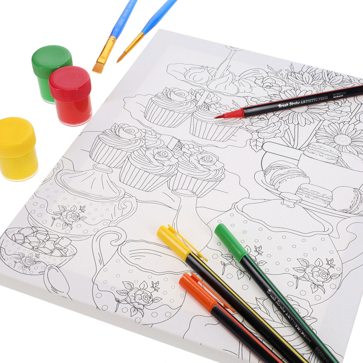 Icon Colour My Canvas - 250mm x 300mm - Tea Party