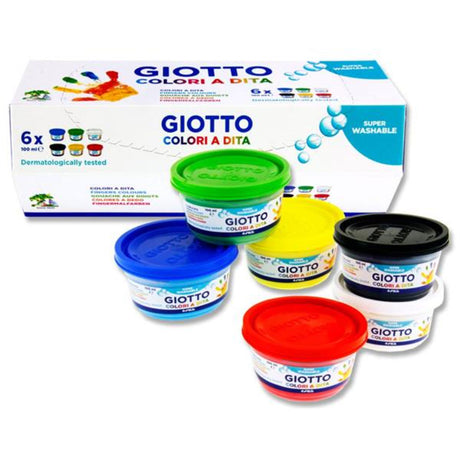 Giotto Finger Paints - Pack of 6-Paint Sets-Giotto|StationeryShop.co.uk