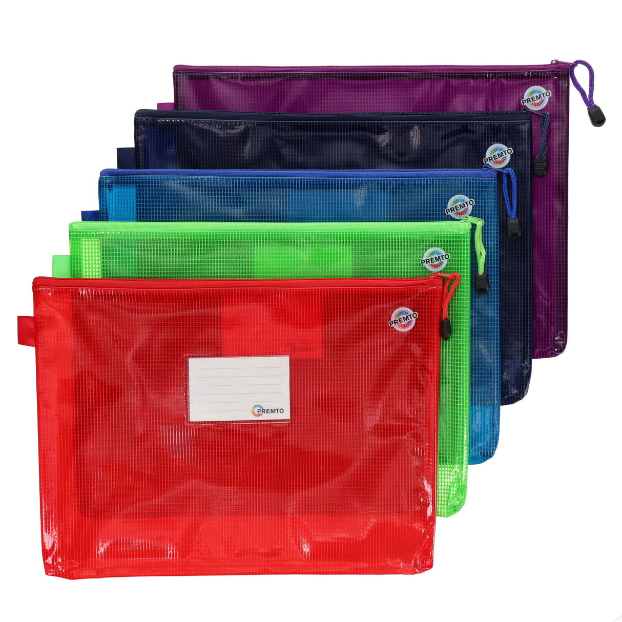 Premto A4+ Extra Durable Mesh Storage Wallet - Pack of 5