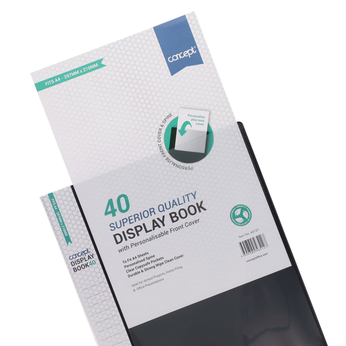 Premier Office A4 40 Pocket Presentation Display Book - Black