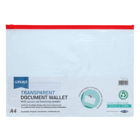 Concept Multipack | A4 Data Envelope W/Zipper - Pack of 12