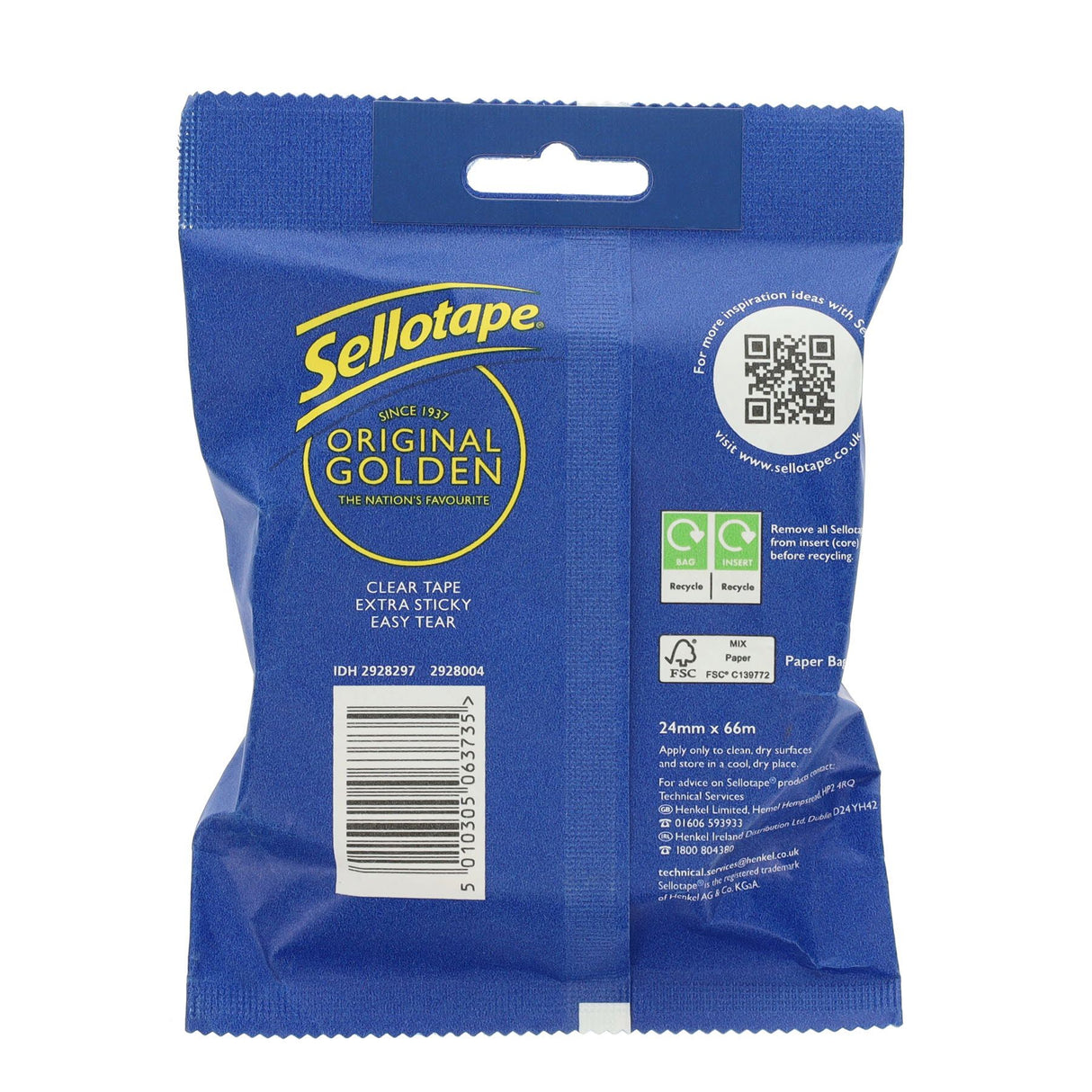 Sellotape Original Golden Tape - 24mm x 66m