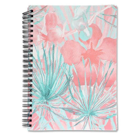 I Love Stationery A5 Spiral Notebook - 160 Pages - Pastel Palm-A5 Notebooks-I Love Stationery|StationeryShop.co.uk