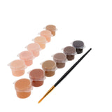 Icon Acrylic Paint Skin Tones And Paint Brush - Set of 12 x 5ml-Acrylic Paints-Icon|StationeryShop.co.uk