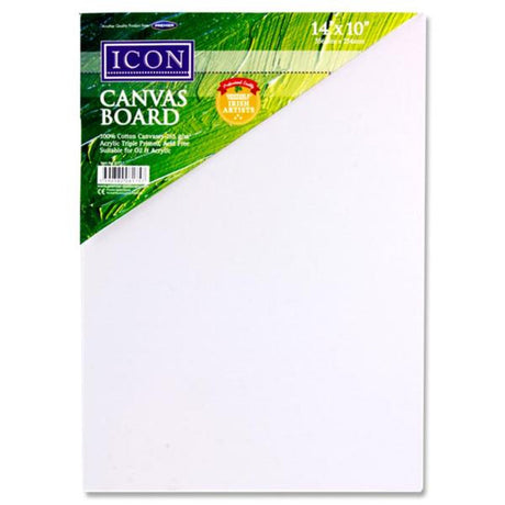 Icon Canvas Board - 365gsm - 14x10-Blank Canvas-Icon|StationeryShop.co.uk