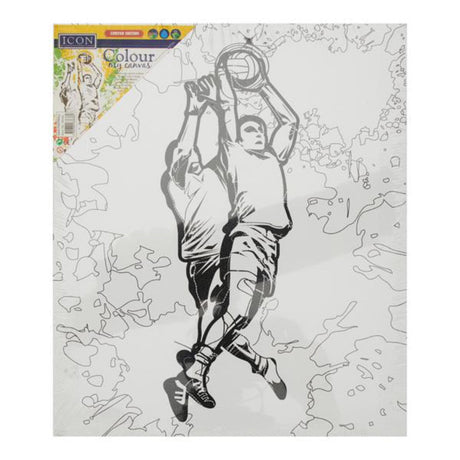 Icon Colour My Canvas 300X250mm Sports - Gaelic Football-Colour-in Canvas-Icon|StationeryShop.co.uk