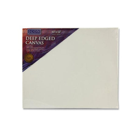 Icon Deep Edged Canvas - 380gsm - 10x12-Blank Canvas-Icon|StationeryShop.co.uk