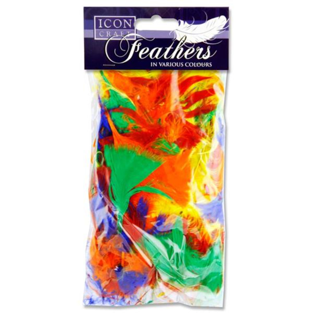 Icon Feathers - Vibrant - 18g Bag-Feathers-Icon|StationeryShop.co.uk