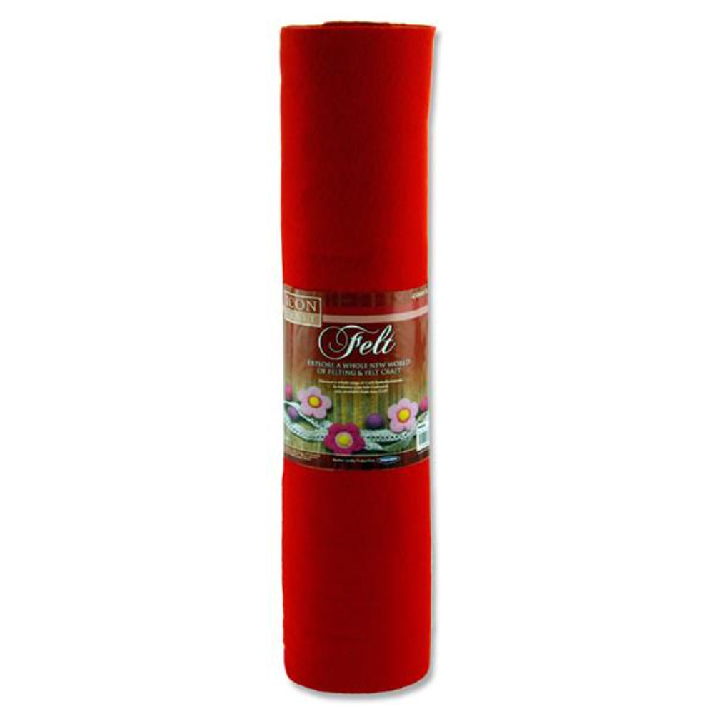 Icon Felt Roll - 5m x 45cm - Red-Felt-Icon|StationeryShop.co.uk