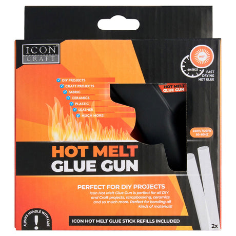 Icon Glue Gun - Black-Glue Guns & Refills-Icon|StationeryShop.co.uk