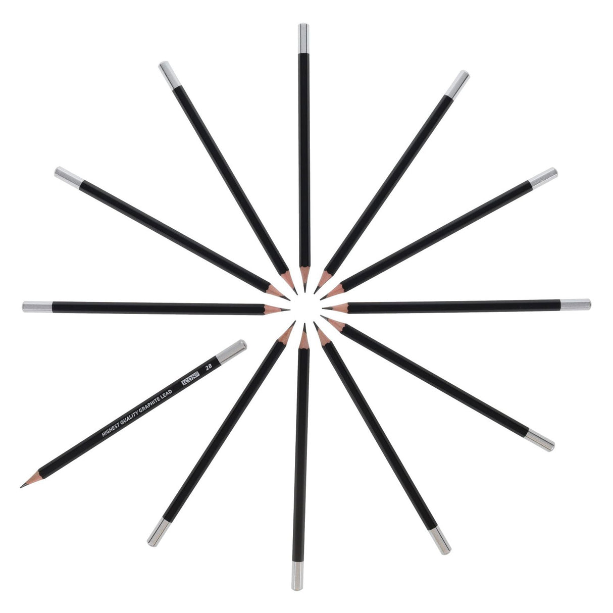 Icon Graphite Pencils - 2B - Box of 12-Pencils-Icon|StationeryShop.co.uk
