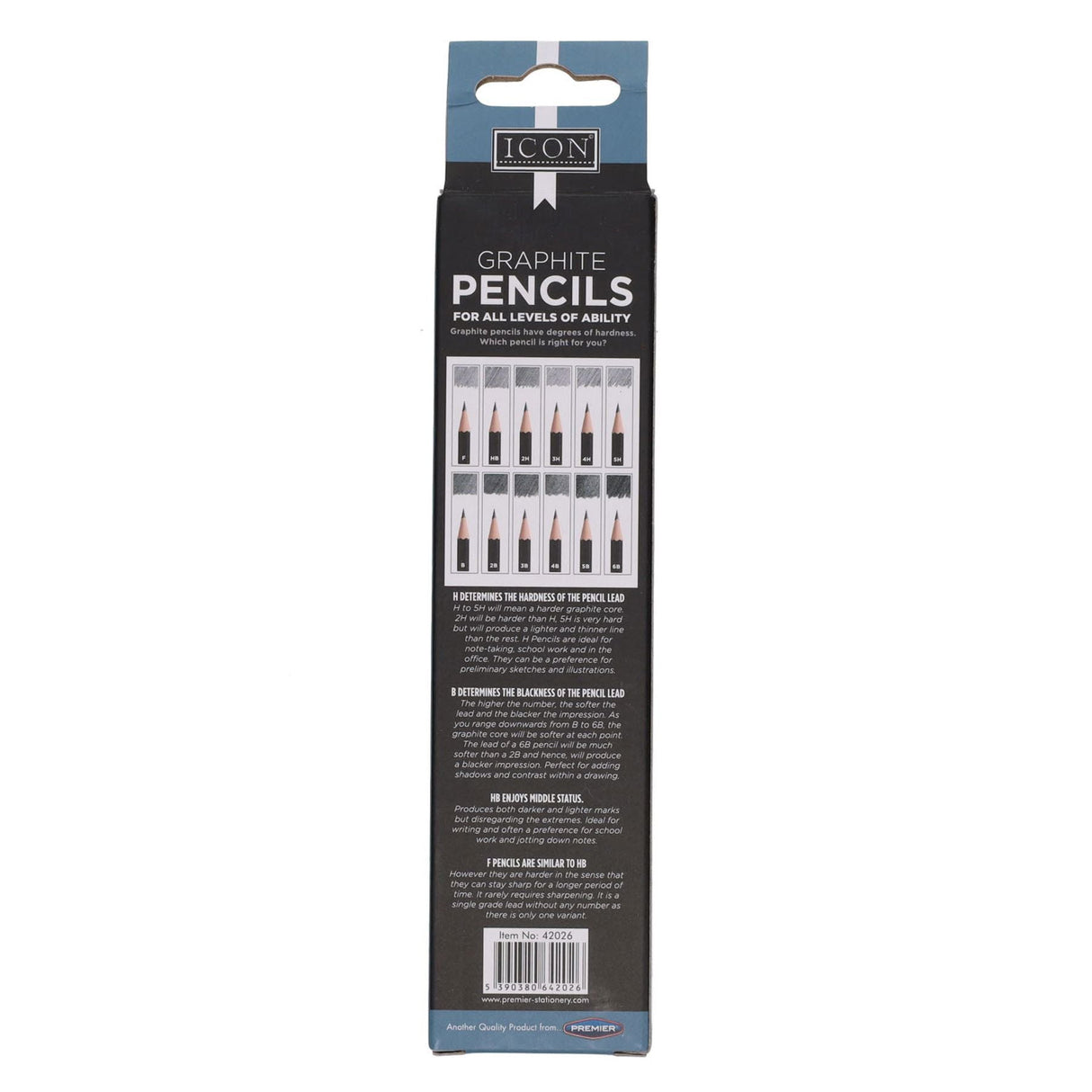 Icon Graphite Pencils - 6B - Box of 12-Pencils-Icon|StationeryShop.co.uk