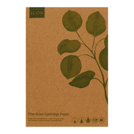 Icon Green A5 Sketch Book - 110gsm - 80 Pages-Sketchbooks-Icon Green|StationeryShop.co.uk