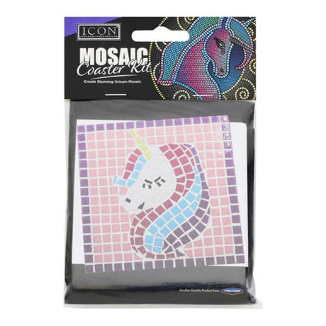 Icon Mosaic Coaster Kit - Unicorn-Mosaic Kits-Icon|StationeryShop.co.uk