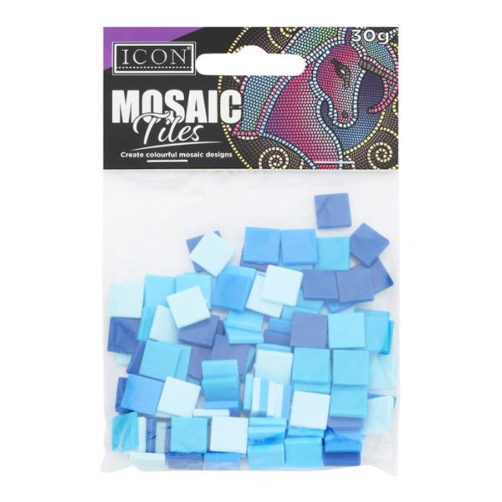 Icon Mosaic Tiles - Blue-Mosaic Kits-Icon|StationeryShop.co.uk