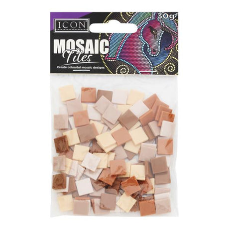 Icon Mosaic Tiles - Brown-Mosaic Kits-Icon|StationeryShop.co.uk