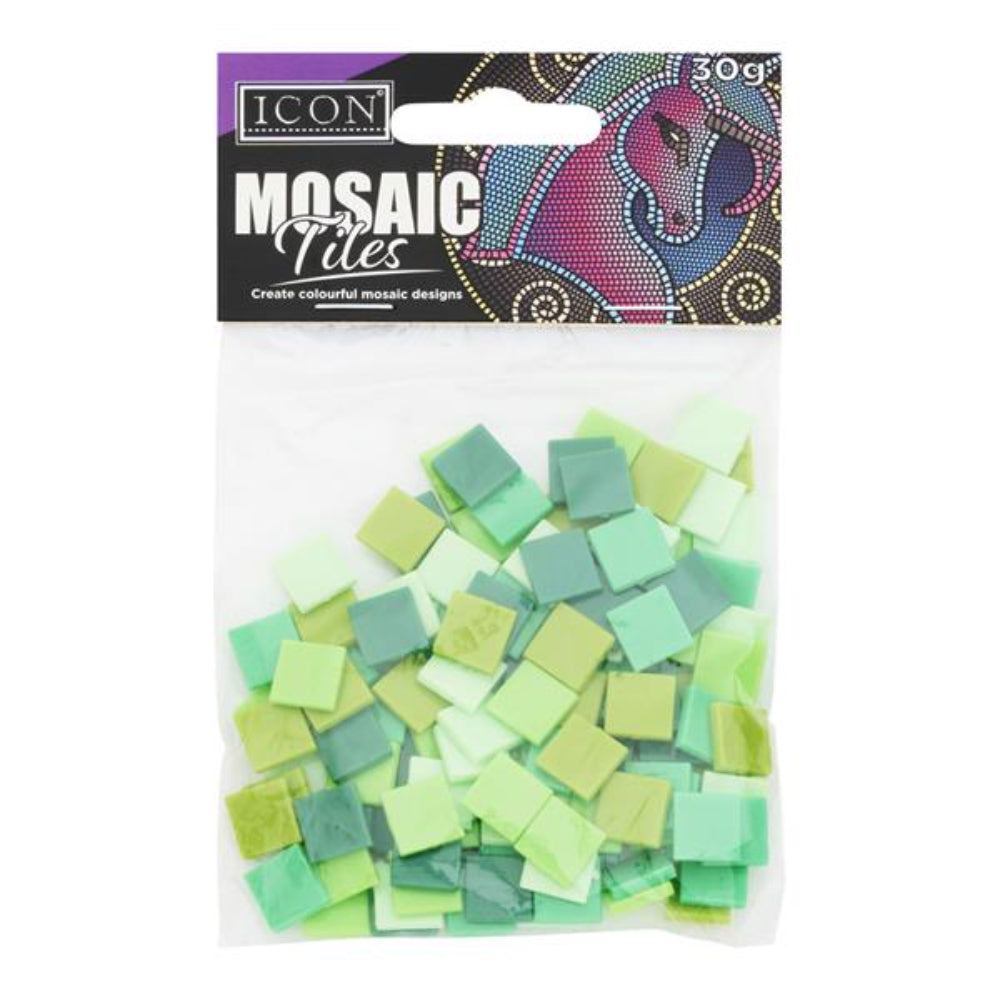 Icon Mosaic Tiles - Green-Mosaic Kits-Icon|StationeryShop.co.uk