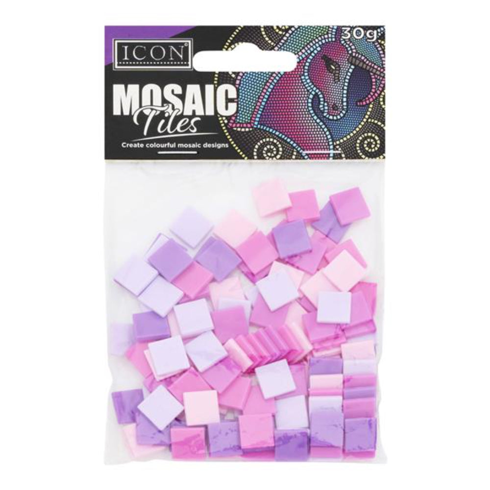 Icon Mosaic Tiles - Purple-Mosaic Kits-Icon|StationeryShop.co.uk