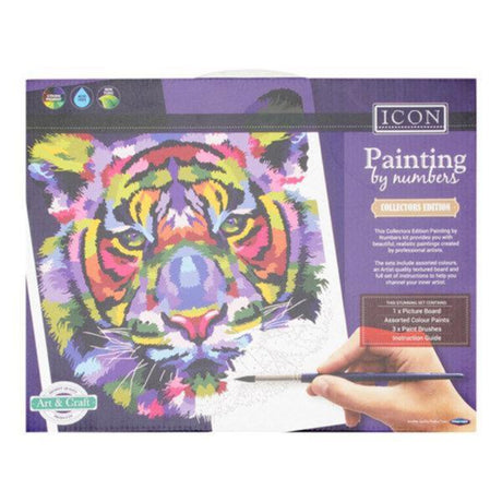 Icon Painting by Numbers Collector's Edition - Rainbow Tiger-Painting by Numbers-Icon|StationeryShop.co.uk