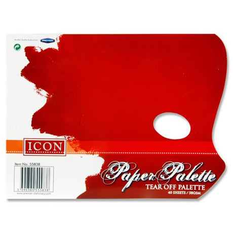 Icon Paper Palette Book - 58gsm - 40 Sheets-Palettes & Knives-Icon|StationeryShop.co.uk
