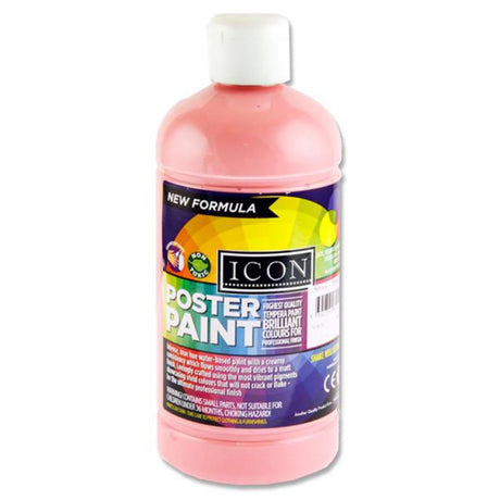 Icon Poster Paint - 500ml - Pink-Craft Paints-Icon|StationeryShop.co.uk