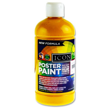 Icon Poster Paint - 500ml - Warm Yellow-Craft Paints-Icon|StationeryShop.co.uk