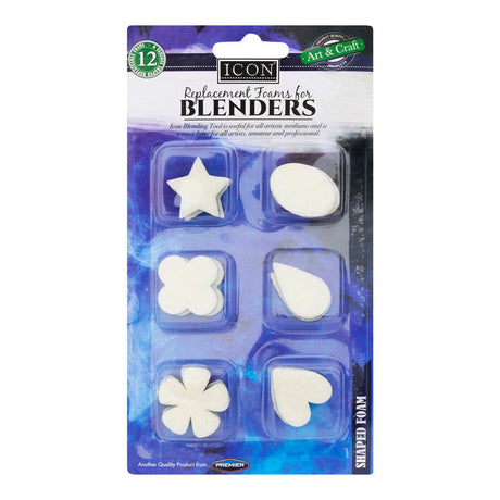 Icon Replacement Foams for Blenders - Series 2 - Pack of 6-Daubers & Blenders-Icon|StationeryShop.co.uk