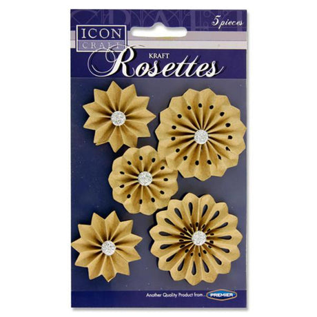 Icon Rosettes - Pack of 5-Decorative Paper-Icon|StationeryShop.co.uk