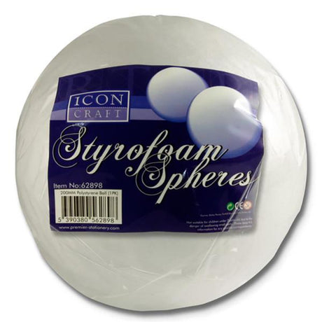 Icon Styrofoam Sphere - 200mm-Styrofoam/Polyestyrene-Icon|StationeryShop.co.uk