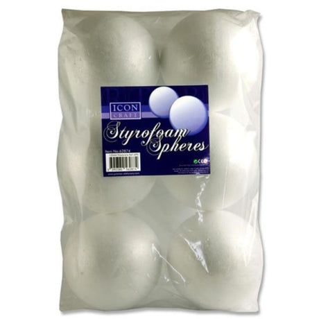 Icon Styrofoam Spheres - 120mm - Pack of 6-Styrofoam/Polyestyrene-Icon|StationeryShop.co.uk