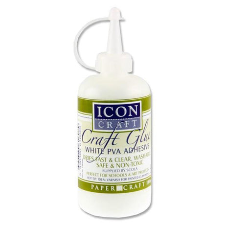 Icon White PVA Craft Glue - 180ml-Craft Glue & Office Glue-Icon|StationeryShop.co.uk