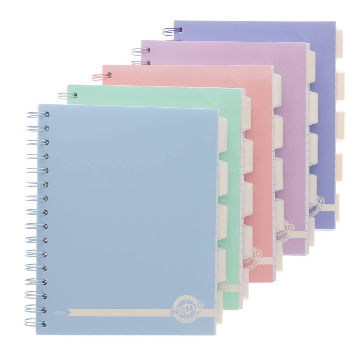 Premto Pastel A5 Wiro Project Book - 5 Subjects - 250 Pages - Primrose