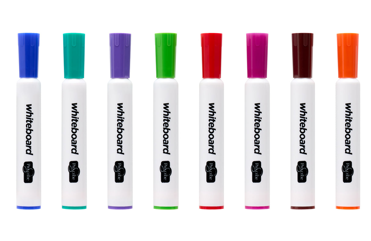 Pro:Scribe Dry Wipe Whiteboard Markers Intense - Pack of 8